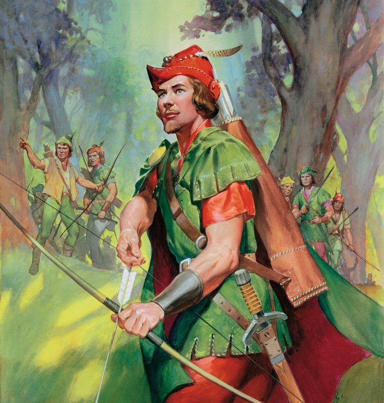 Robin Hood (gouache sobre papel) de James Edwin McConnell