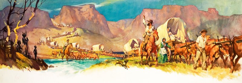 The Great Trek (gouache sobre papel) de James Edwin McConnell