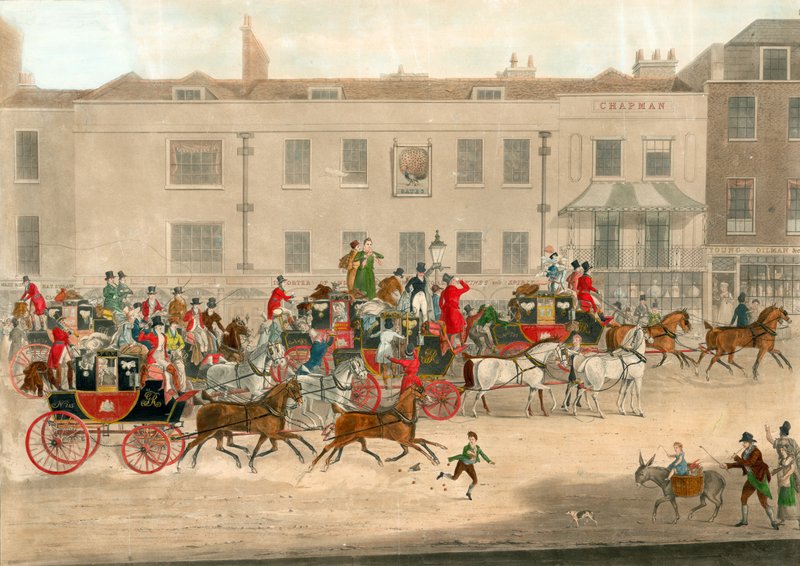 Correos del Norte en el Peacock, Islington de James Pollard