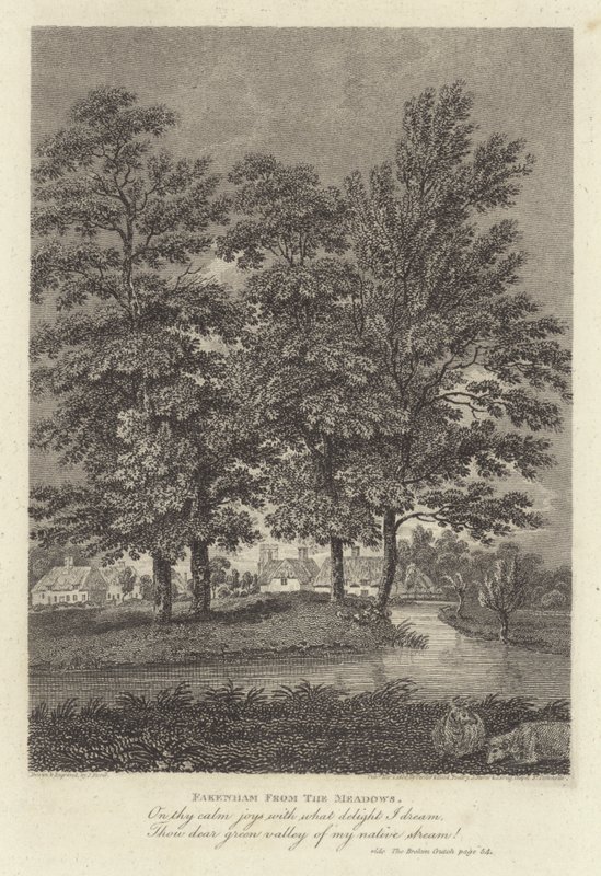 Robert Bloomfield, poeta: Fakenham desde los Prados de James Storer