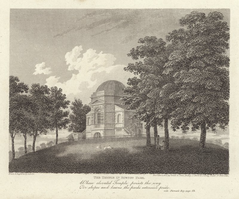 Robert Bloomfield, poeta: El templo en Euston Park (grabado) de James Storer