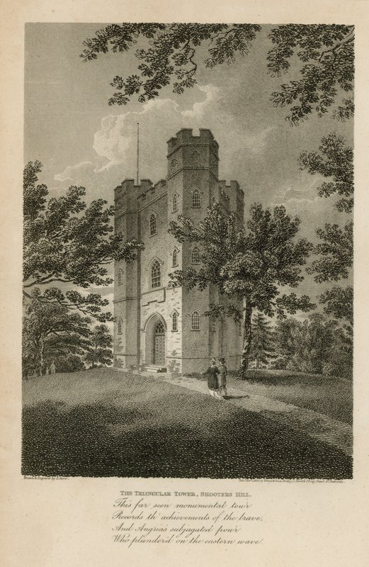 La Torre Triangular en Shooters Hill de James Storer