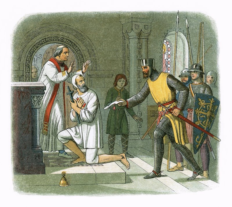 Hubert sacado del santuario en Boisars de James William Edmund Doyle
