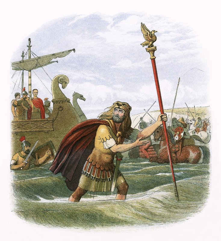 Intento de invasión de Julio César en 55 a.C. de James William Edmund Doyle