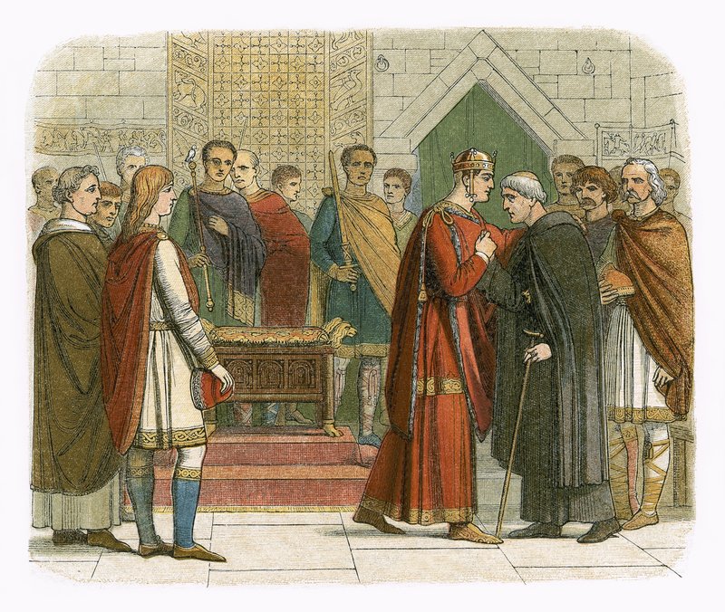 El rey Guillermo I rinde homenaje a los líderes ingleses de James William Edmund Doyle