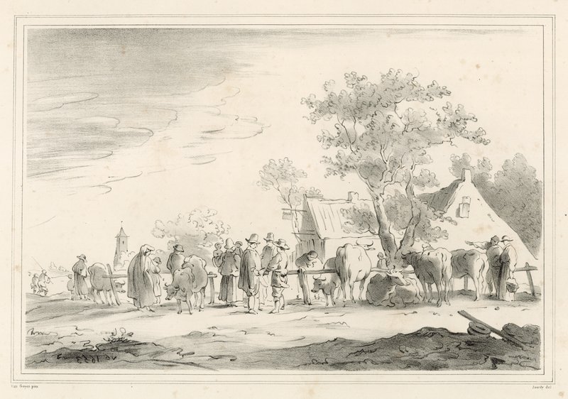 Mercado de ganado de Jan Josephsz van Goyen