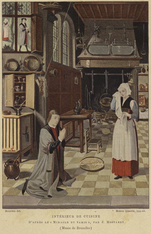 Interior de cocina de Jan Mostaert