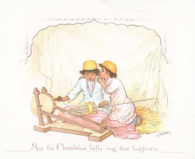 Niños Árabes, Tarjeta de Navidad de Jane M. Dealy