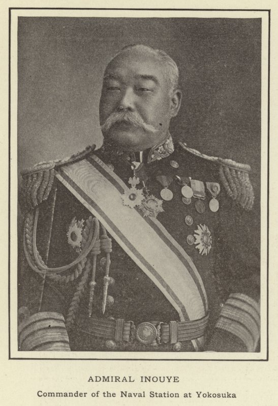 Almirante Inouye, Comandante de la Estación Naval en Yokosuka de Japanese Photographer