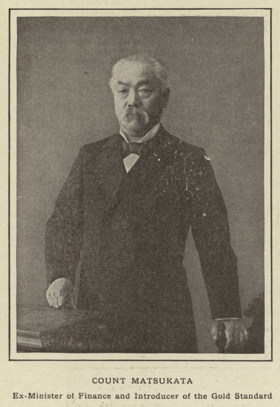 Conde Matsukata, Exministro de Finanzas e Introductor del Patrón Oro de Japanese Photographer