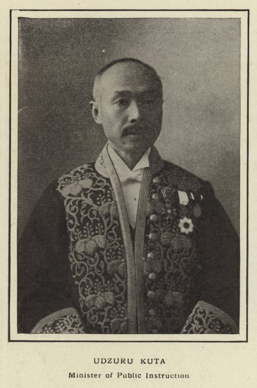 Udzuru Kuta, Ministro de Instrucción Pública de Japanese Photographer