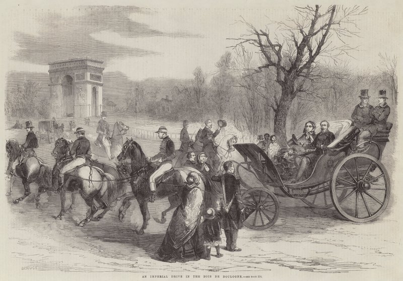 Un paseo imperial en el Bois de Boulogne de Jean Adolphe Beauce