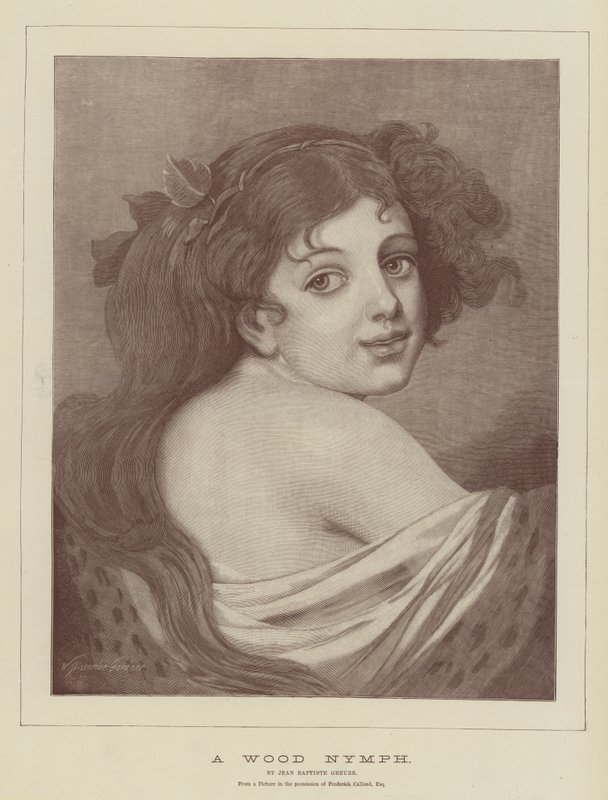 Una ninfa del bosque de Jean Baptiste Greuze