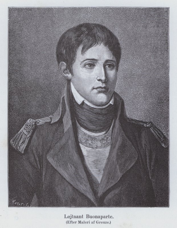 Napoleón Bonaparte como joven teniente de artillería, c1785 de Jean Baptiste (after) Greuze