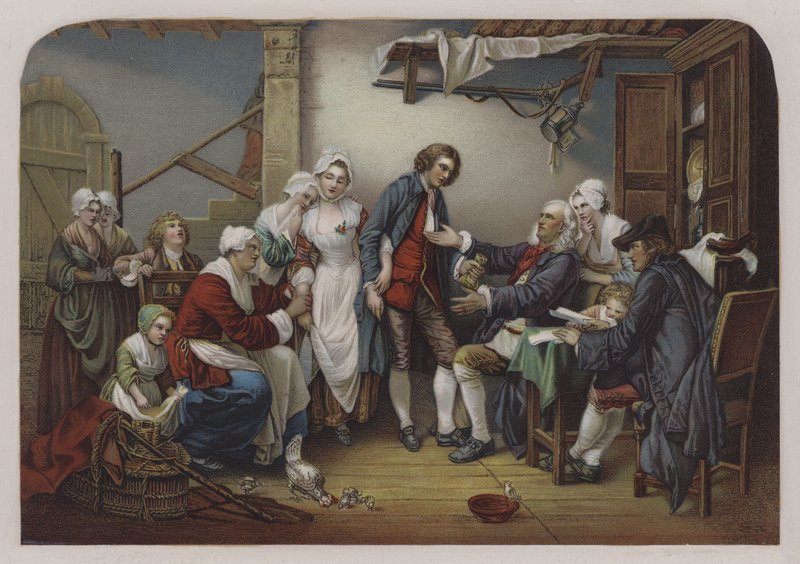 La novia del pueblo de Jean Baptiste (after) Greuze