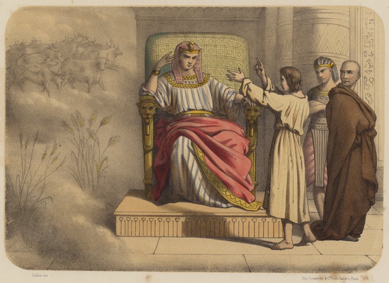José ante el faraón de Jean Baptiste Auguste Leloir