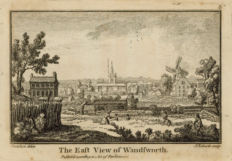 La vista este de Wandsworth de Jean Baptiste Claude Chatelain