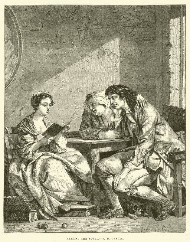Leyendo la novela de Jean Baptiste Greuze