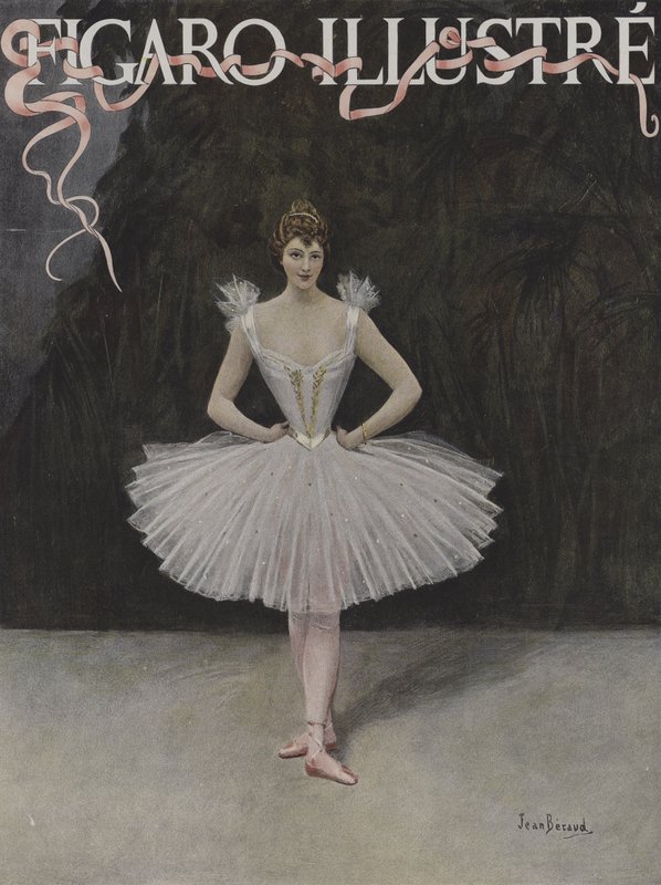 La bailarina. Portada de Le Figaro Illustré, febrero 1895 de Jean Beraud