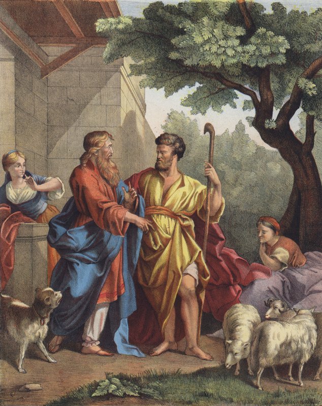 Pacto de Jacob y Labán de Jean Bernard after Restout