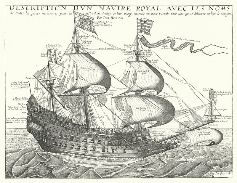 Buque de guerra francés, c1657 de Jean Boisseau