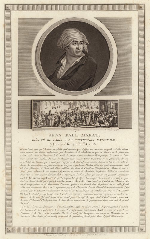 Retrato de Jean-Paul Marat de Jean Duplessi Bertaux