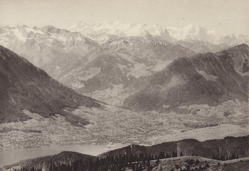 Vista desde el Rigi Kulm (foto en blanco y negro) de Jean Gaberell