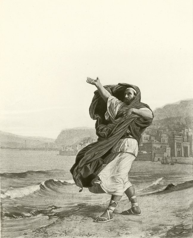 Demóstenes practicando oratoria de Jean Jules Antoine Lecomte du Nouy