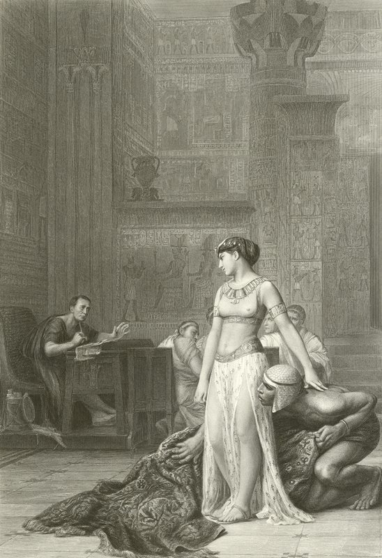 Cleopatra y César de Jean Leon (after) Gerome