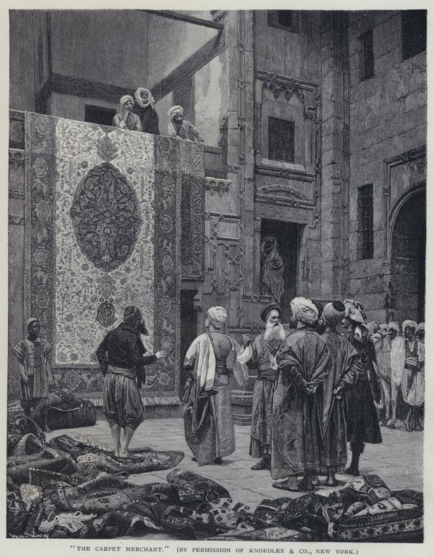 El comerciante de alfombras de Jean Leon (after) Gerome