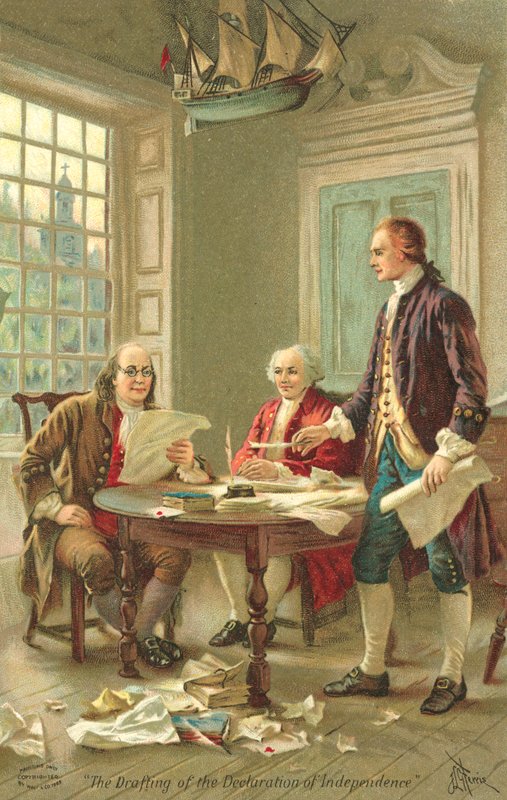 Redacción de la Declaración de Independencia de los Estados Unidos, Filadelfia, Pensilvania de Jean Leon Gerome Ferris