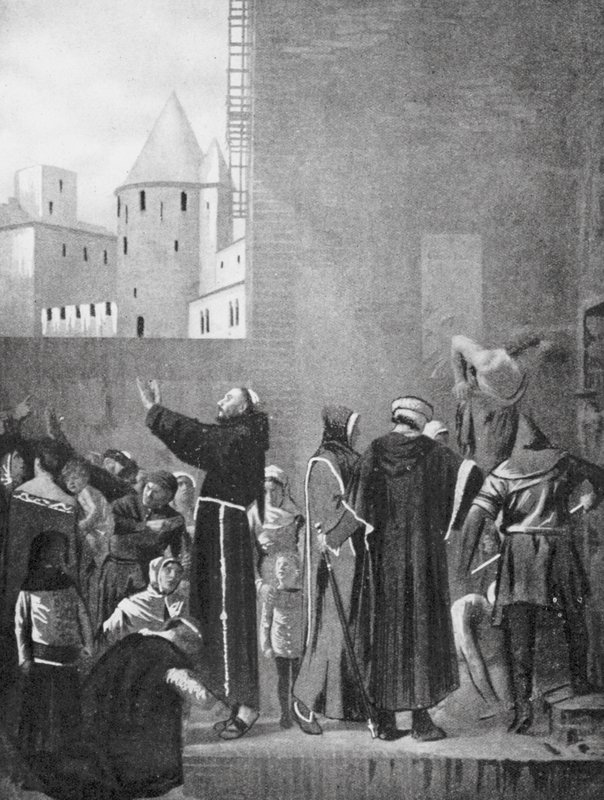 Los albigenses de Carcasona (litografía) de Jean Paul (after) Laurens