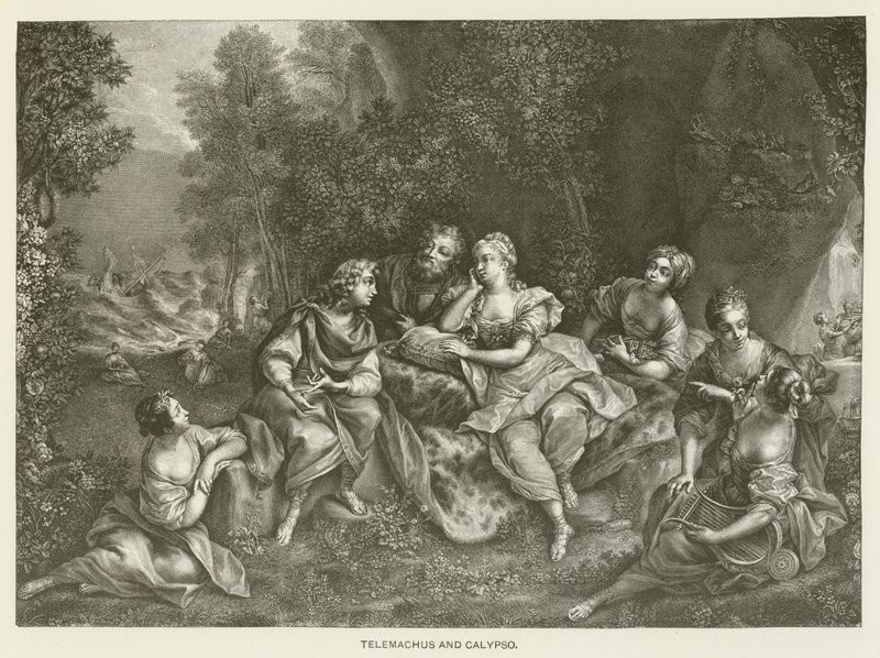 Telémaco y Calipso de Jean Raoux
