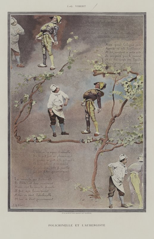 Polichinela y el Tabernero de Jehan Georges Vibert