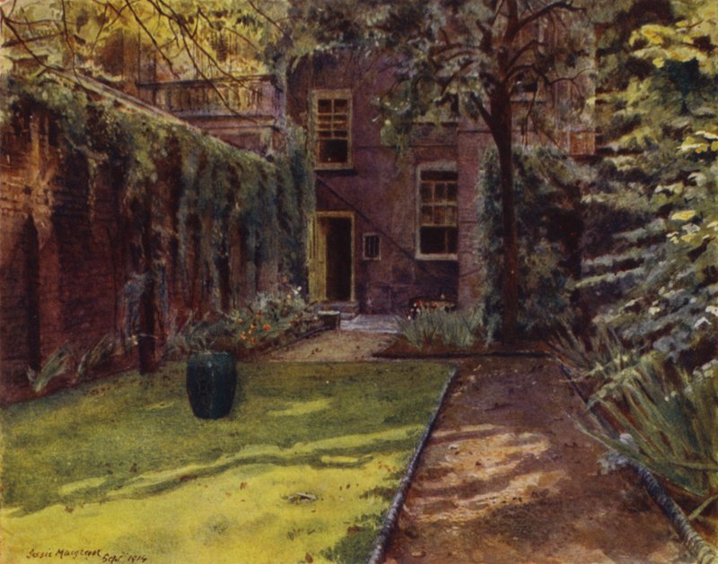 Casa Carlyle, Vista del jardín y la casa de Jessie MacGregor