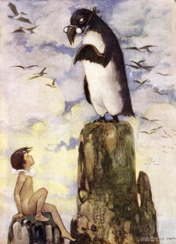 Ilustración para The Water Babies de Charles Kingsley (litografía en color) de Jessie Willcox Smith