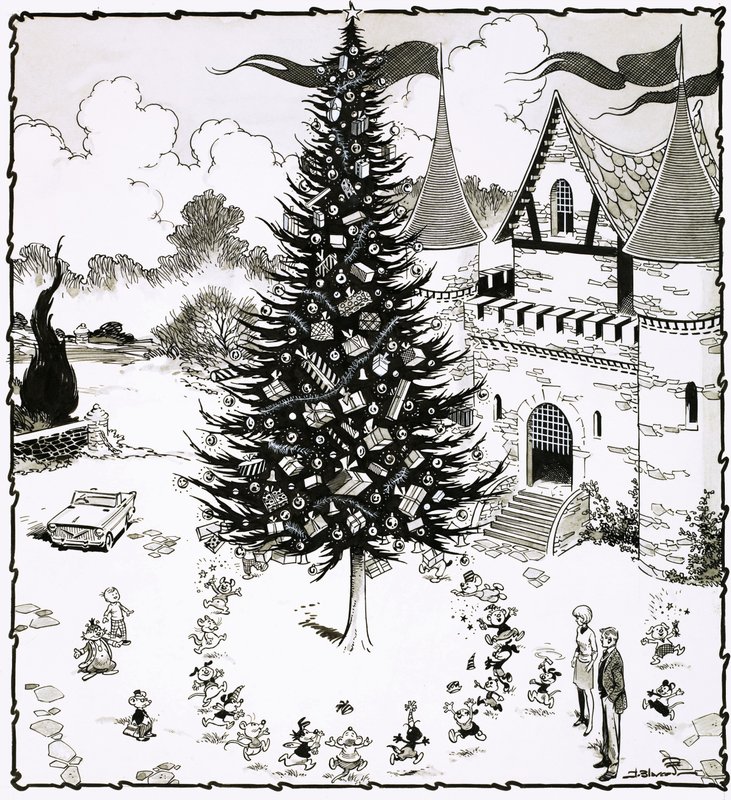 Árbol de Navidad rodeado de animales bailarines de Jesus Blasco