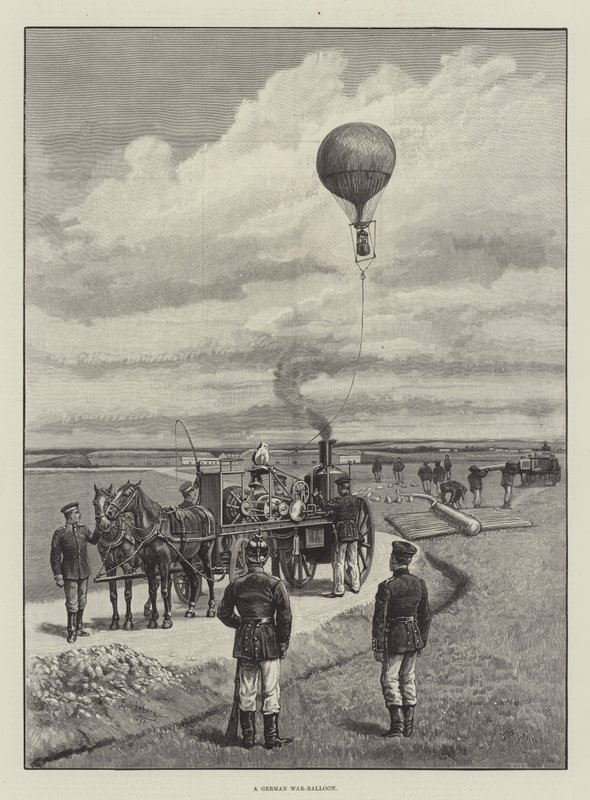 Un globo de guerra alemán de Johann Nepomuk Schonberg