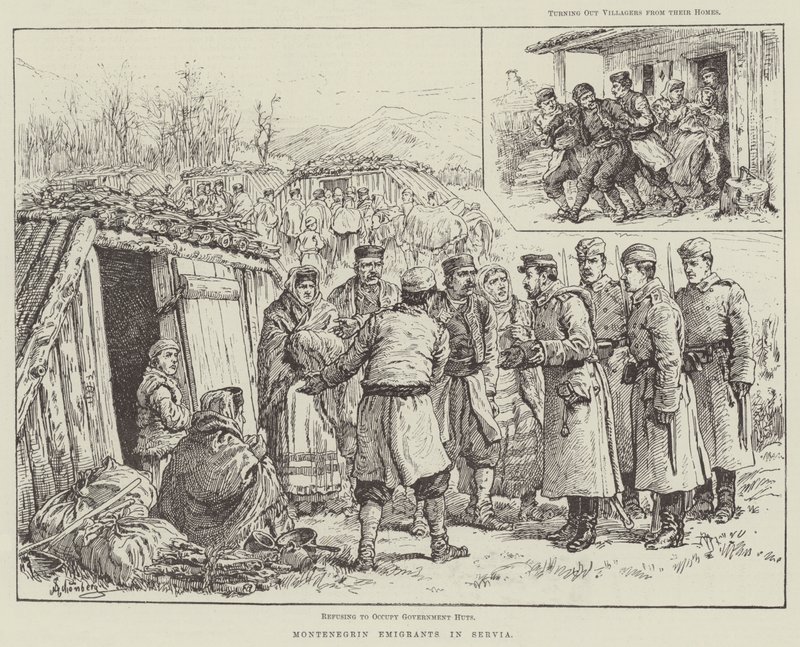 Emigrantes montenegrinos en Serbia de Johann Nepomuk Schonberg