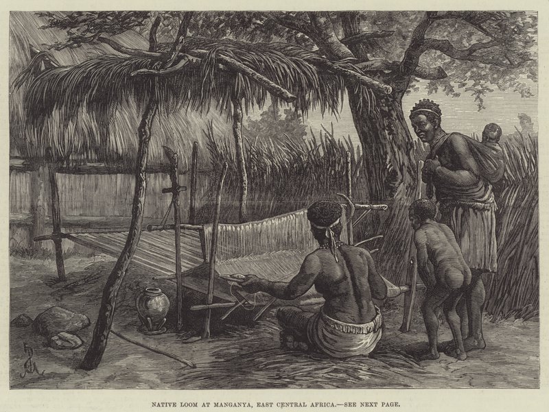 Telar nativo en Manganya, África Central Oriental de Johann Nepomuk Schonberg