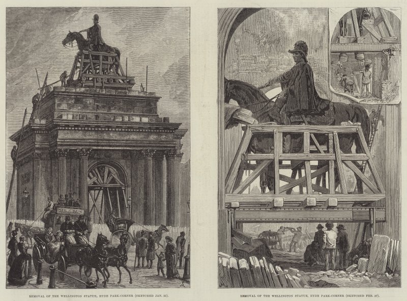 Retiro de la estatua de Wellington de Johann Nepomuk Schonberg