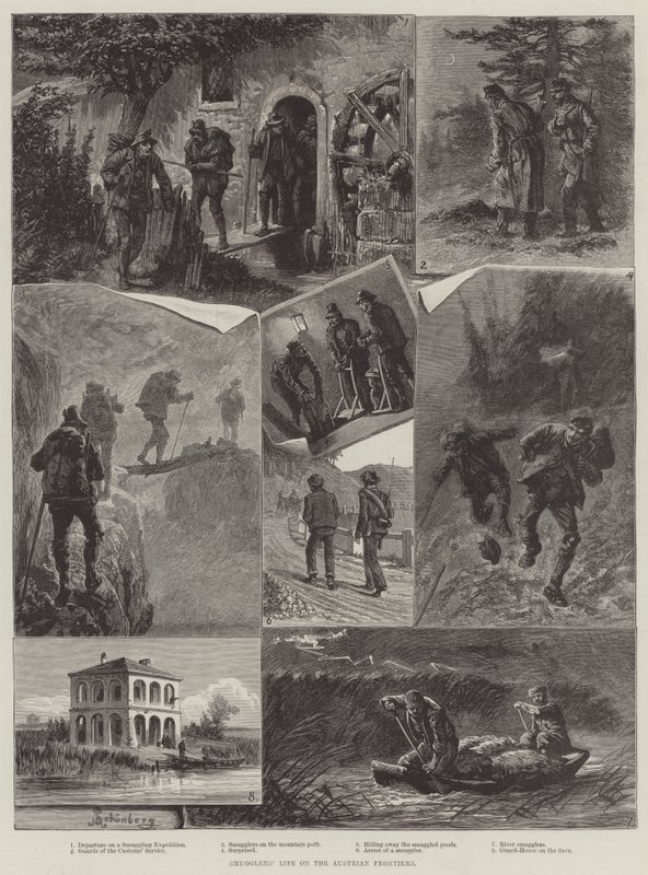 La vida de los contrabandistas en las fronteras austriacas de Johann Nepomuk Schonberg