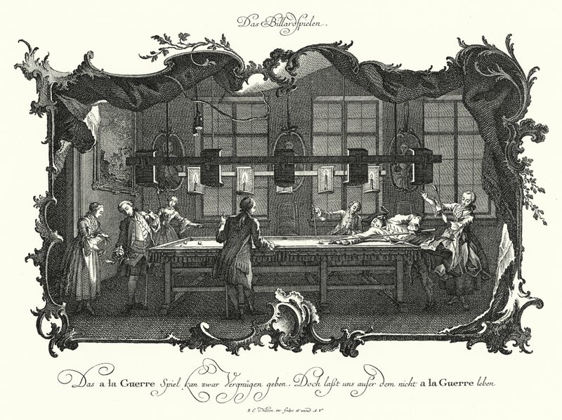 El juego de billar de Johann Esaias Nilson