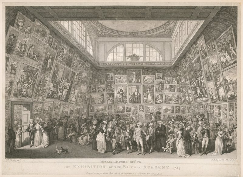 La exposición de la Real Academia 1787 de Johann Heinrich Ramberg