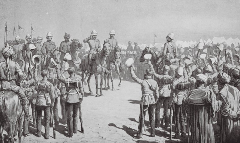 Contingente australiano saliendo de Suakin (litografía) de Johann Nepomuk (after) Schonberg