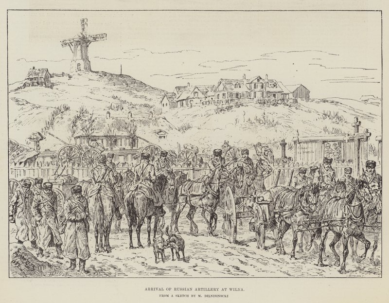 Llegada de la artillería rusa a Wilna de Johann Nepomuk Schonberg