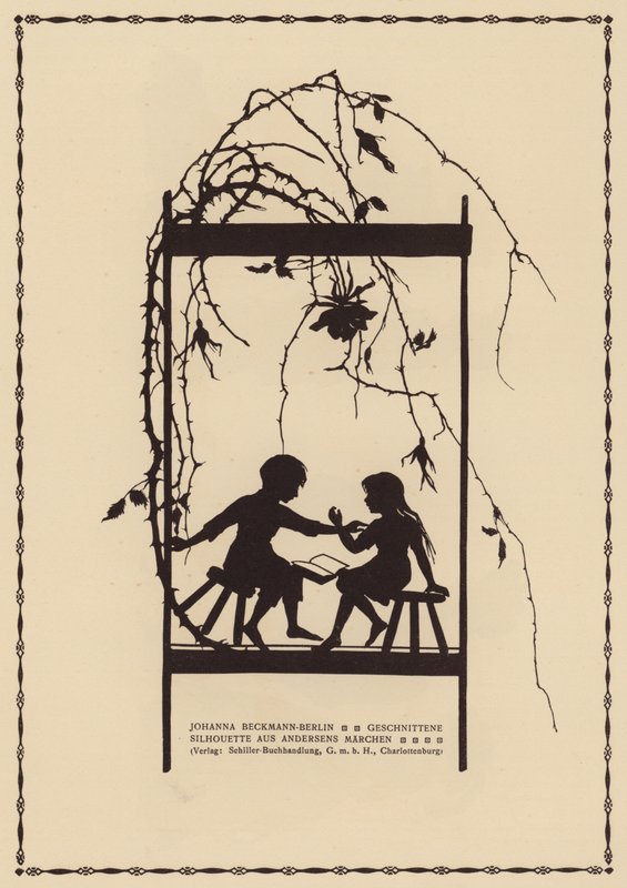Silueta de un cuento de Hans Christian Andersen (litografía) de Johanna Beckmann