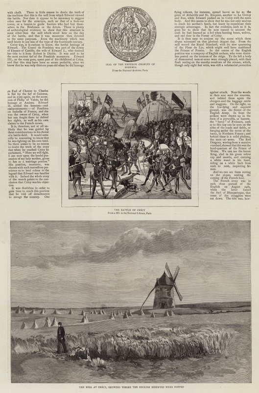 Una visita de un artista a los campos de batalla de Crecy y Agincourt de John Absolon