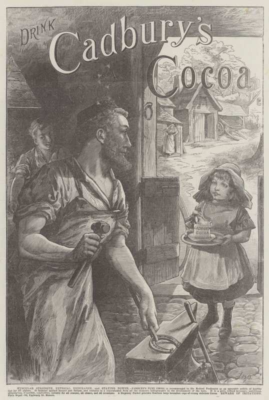 Anuncio, cacao de Cadbury de John Bagnold Burgess