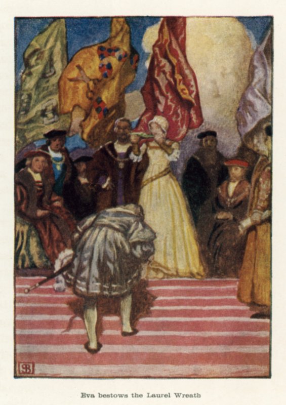 Eva otorga la corona de laurel de John Byam Liston Shaw